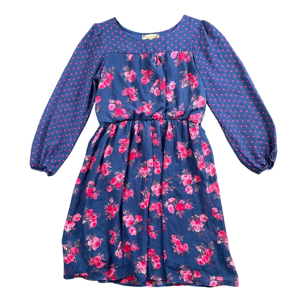 Speechless Girls Floral Mixed Print Fit & Flare Dress Cottagecore Size 16